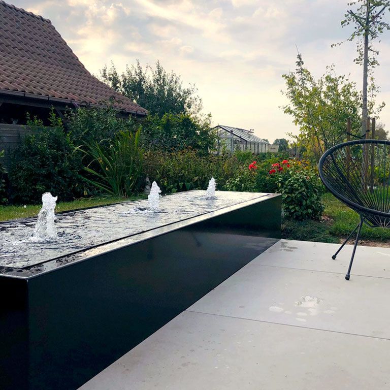 Table d’eau en aluminium 300 x 80 x 40 cm