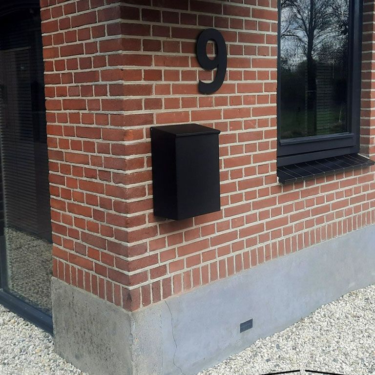 Numéro de maison 2 en acier inoxydable noir - 30 cm