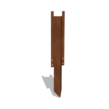 Piquet de terre en acier corten haut 34 - 37,5 cm