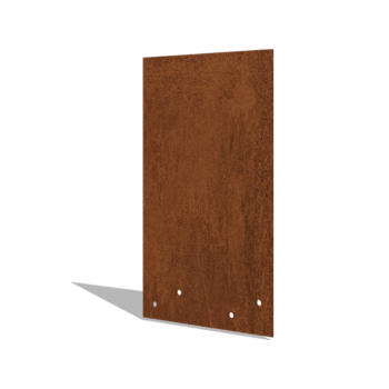 Plaque de jonction en acier corten droite haut 34 - 37,5 cm
