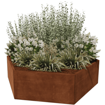 Bac à plantes en acier corten Denver 100