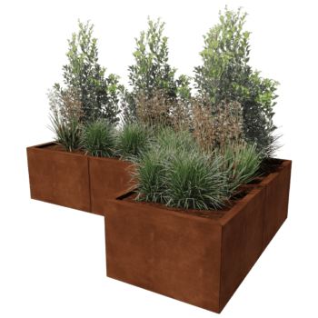 Bac à plantes en acier corten Kansas 60