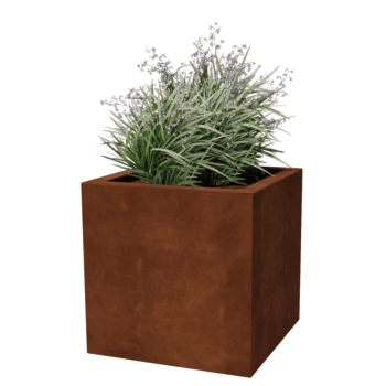Bac à plantes soudée en acier corten Montana 50 x 50 x 50 cm