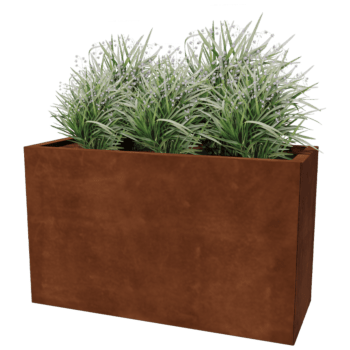 Bac à plantes en acier corten Texas 40 x 100 cm
