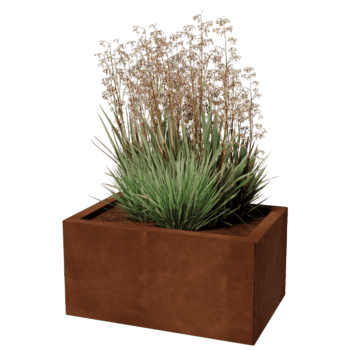 Bac à plantes en acier corten Texas 40 x 60 cm