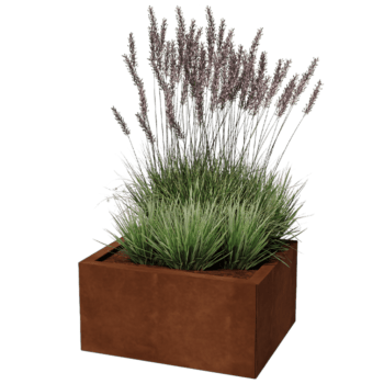 Bac à plantes en acier corten Texas 50 x 60 cm