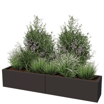 Jardinière en acier thermolaqué Texas xxl 160 x 30 cm