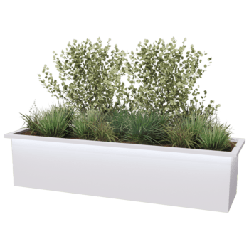 Bac à plantes en acier thermolaqué Alabama avec LED 200 x 50 x 50 cm