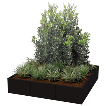 Bac à plantes en acier thermolaqué Miami xxl 150 x 150 cm