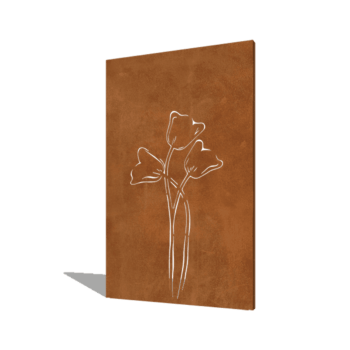 Tulipe symétrique en acier corten