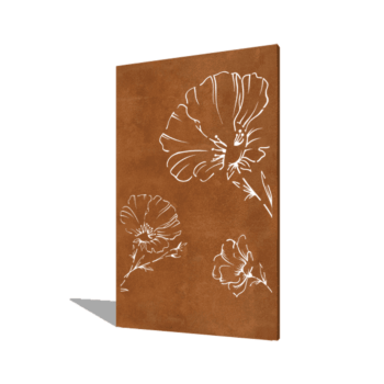 Acier corten coquelicot