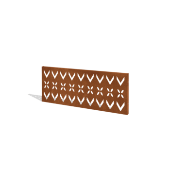 Clôture en acier corten H Panneau V 120 x 47,5 cm