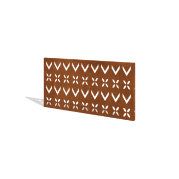 Clôture en acier corten H Panneau V 120 x 63,3 cm
