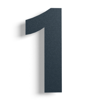 Numéro de maison en acier inoxydable noir 1 - 50 cm