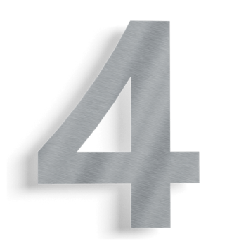 Numéro de maison en acier inoxydable 4 - 30 cm