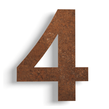 Maison en acier corten numéro 4 - 15 cm