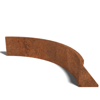 Courbe intérieure en acier corten 100 x 100 cm (hauteur 30 cm)
