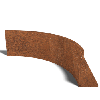 Mur de soutènement en acier corten courbe intérieure 100 x 100 cm (hauteur 40 cm)
