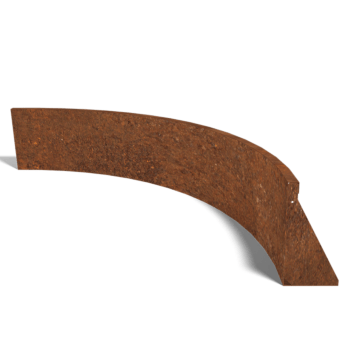 Mur de soutènement en acier corten courbe intérieure 150 x 150 cm (hauteur 40 cm)