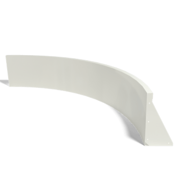 Paroi de soutènement en acier thermolaqué courbe intérieure 150 x 150 cm (hauteur 40 cm)