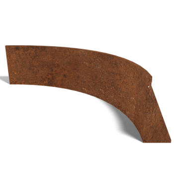 Mur de soutènement en acier corten courbe intérieure 150 x 150 cm (hauteur 50 cm)
