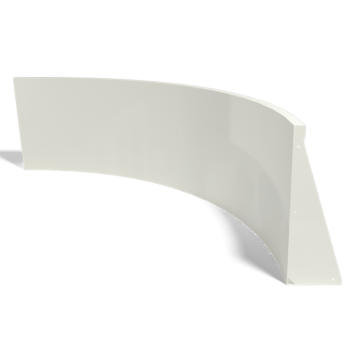 Acier peint par poudrage courbe intérieure 150 x 150 cm (hauteur 60 cm)