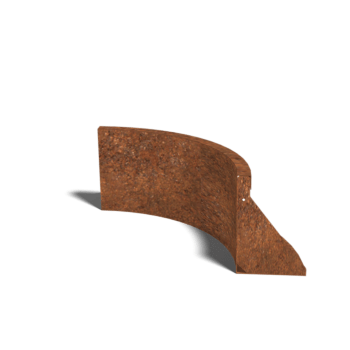 Mur de soutènement en acier corten courbe intérieure 50 x 50 cm (hauteur 30 cm)