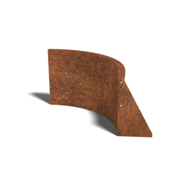 Mur de soutènement en acier corten courbe intérieure 50 x 50 cm (hauteur 40 cm)