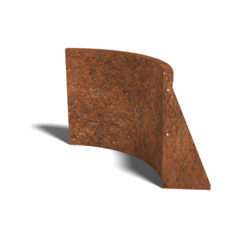 Mur de soutènement en acier corten courbe intérieure 50 x 50 cm (hauteur 50 cm)