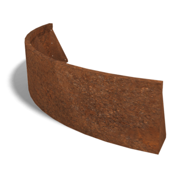Mur de soutènement en acier corten angle extérieur 150 x 150 cm (hauteur 40 cm)