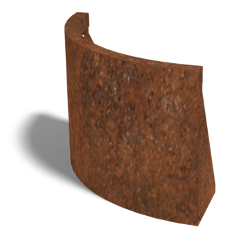 Mur de soutènement en acier corten courbe extérieure 50 x 50 cm (hauteur 40 cm)