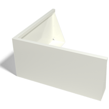 Mur de soutènement en acier peint par poudrage, angle extérieur 100 x 100 cm (hauteur 50 cm)