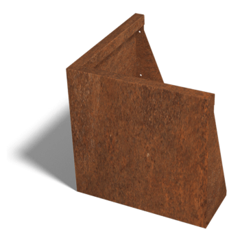 Mur de soutènement en acier corten angle extérieur 50 x 50 cm (hauteur 50 cm)