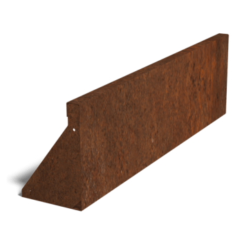 Mur de soutènement en acier corten droit 100 cm (hauteur 30 cm)