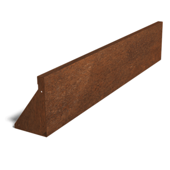 Mur de soutènement en acier corten droit 150 cm (hauteur 30 cm)