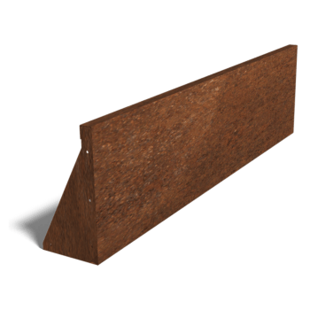 Mur de soutènement en acier corten droit 150 cm (hauteur 40 cm)