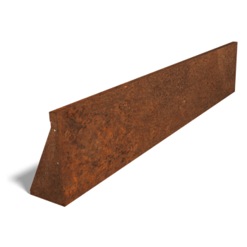 Mur de soutènement en acier corten droit 200 cm (hauteur 40 cm)