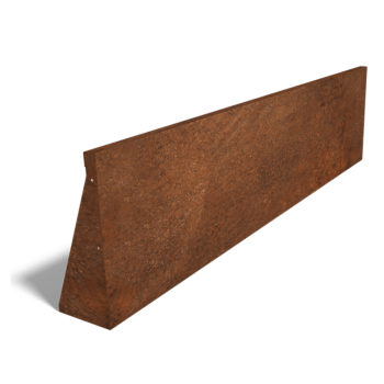 Mur de soutènement en acier corten droit 200 cm (hauteur 50 cm)
