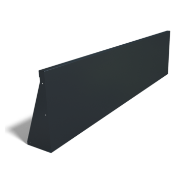 Mur de soutènement en acier peint par poudrage droit de 200 cm (hauteur 50 cm)