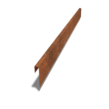 Profilé de transition en acier Corten 15 x 5 x 5 cm (longueur 240 cm)