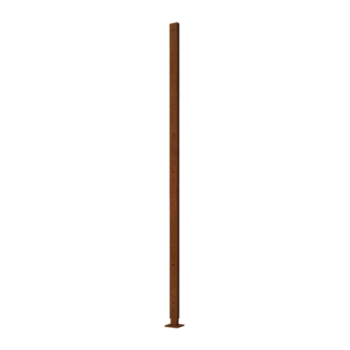 Montant en acier corten avec base plate