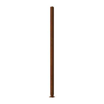 Angle droit en acier Corten avec base plate