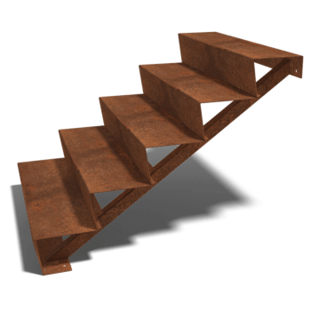 l`escalier en acier New York 5-étape (largeur 120 cm)