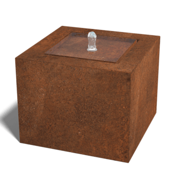 Table d'eau en acier corten 50 x 50 x 40 cm
