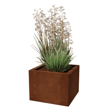 Jardinière en acier Corten - Carré - 40 x 40 cm