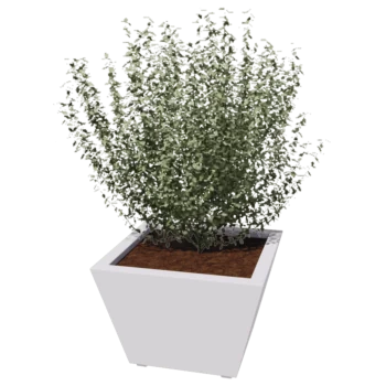 Jardinière en acier - Cône - 60 x 60 x 41,5 cm - Soudé - Autre couleur RAL - Avec plaque de fond