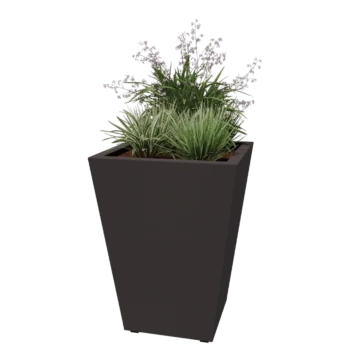 Jardinière en acier - Cône - 60 x 60 x 81,5 cm - Soudé - Autre couleur RAL - Avec plaque de fond