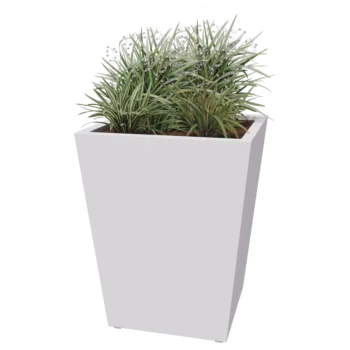 Jardinière en acier - Cône - 80 x 80 x 101,5 cm - Soudé - Autre couleur RAL - Avec plaque de fond