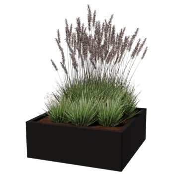 Jardinière en acier - Carré - 80 x 80 cm