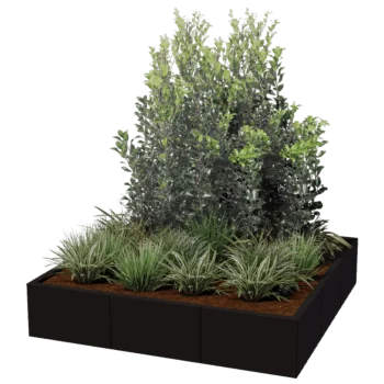 Jardinière en acier XXL - Carré - 150 x 150 cm